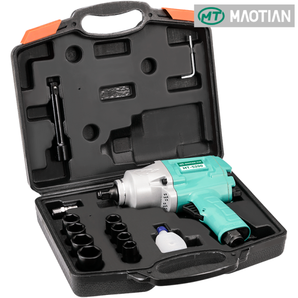Гайковерт пневматический ударный 1/2" 3/4" Twin Hammer 1350Нм с головками MAOTIAN МТ-5200