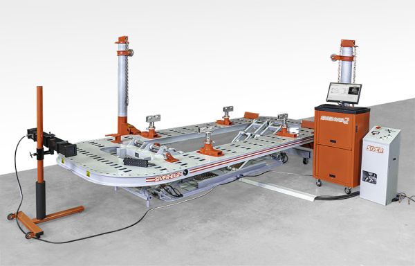Кузовной стапель с встроенным ножничным подъемником SIVER ELM-210