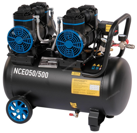 Компрессор безмасляный 220В, ресив. 50л, 500 л/мин NCEO50/500