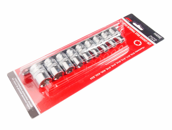 Набор головок торцевых 1/2" TORX Е10-Е24 9 предметов JTC