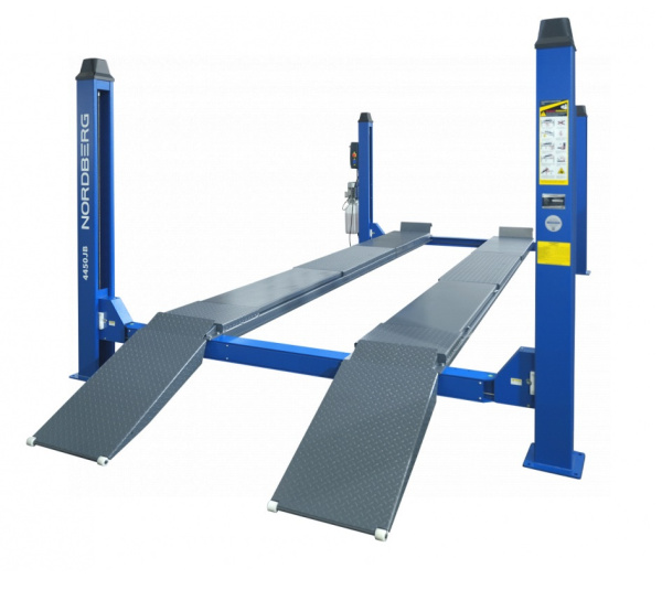 Подъемник четырехстоечный 5 т, без траверсы, для сход-развала, электростопоры, 4450J_E