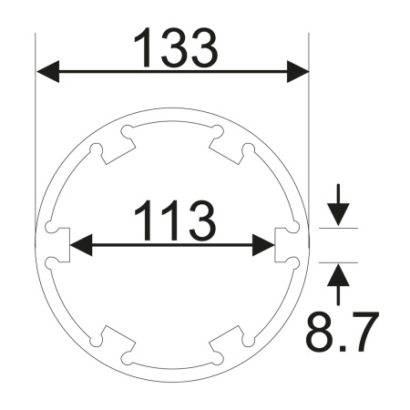 Головка для задней гайки дифференциала, d=133мм (MERCEDES, MAN) JTC JTC-5261 JTC-5261