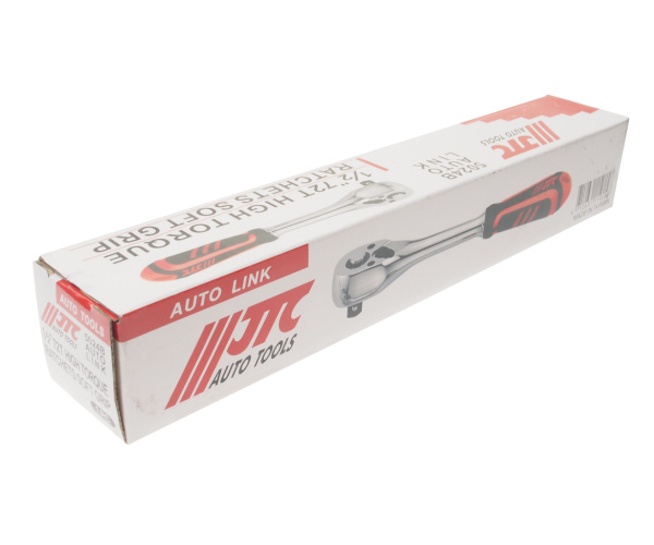 Ключ трещотка 1/2" 72 зуба 257мм резиновая рукоятка JTC