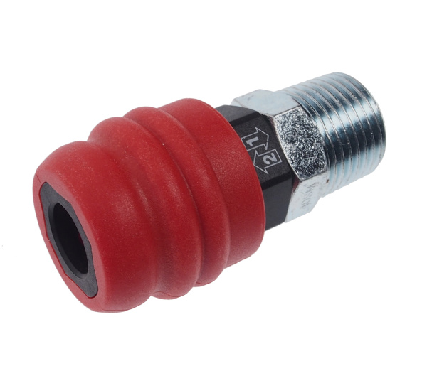 Переходник для компрессора M1/2" быстросъемный наружная резьба двухрежимный JTC