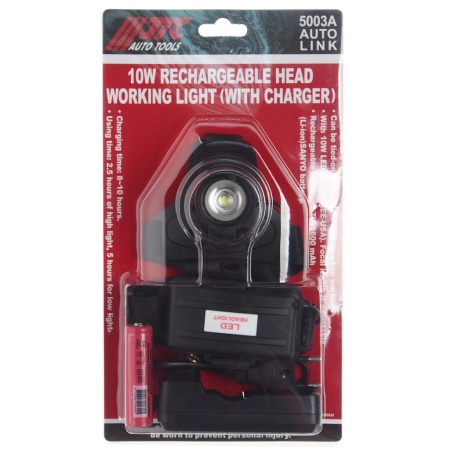 Фонарь налобный аккумуляторный (LED,Li-ion) JTC