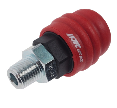 Переходник для компрессора M1/4" быстросъемный наружная резьба двухрежимный JTC