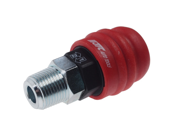 Переходник для компрессора M3/8" быстросъемный наружная резьба двухрежимный JTC